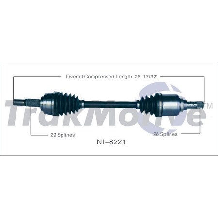 Surtrack Axle Cv Axle Shaft, Ni-8221 NI-8221